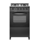 Fogão Bali 4 Bocas Com Mesa Inox 4111 Esmaltec Preto Bivolt