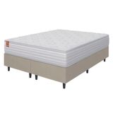 Cama Box Colchão Casal Queen Molas Ensacadas Real Branco / Bege Inducol Branco