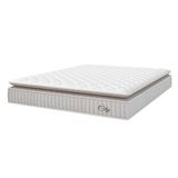 Colchão King Molas Ensacadas City Pillow Top 193x203x23cm Branco / Bege Branco/bg