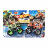 Conjunto De Veiculos Hot Wheels Monster Trucks Dump Vs Will Trash Mattel