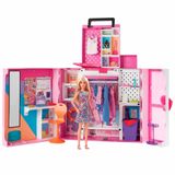 Conjunto E Boneca Barbie Armario Closet Dos Sonhos Mattel