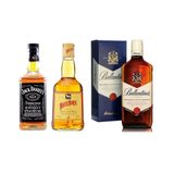 Jack Daniels 375ml + White Horse 500ml + Ballantines 750ml