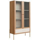Cristaleira 2 Pt Vidro 1 Gvt Pes Metal 28963 Hanover Artesano Hanover