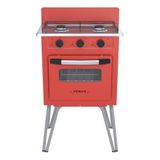 Fogão A Gás Venax Gemini Vetrô 2 Queimadores Vermelho Forno