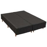 Cama Box Base King Universal Bordado Black (193x203x25) - Polar