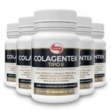 Kit 5 Colágeno Tipo 2 Colagentek Vitafor 30 Cápsulas