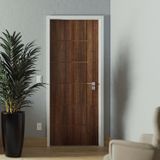 Folha De Porta De Madeira 210x90cm Espessura 3,5cm Mso Eucaplac Frisada Elegance Eucatex Noce Ebano