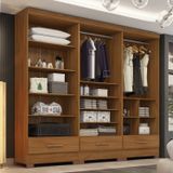 Closet Modulado 3 Peças 3 Gavetas Smart Versatile Espresso Móveis Cinamomo