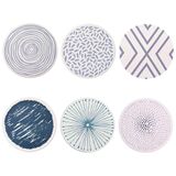 6x Esteira De Mesa Placemat Porta Copos Utensílios De Mesa Almofada De Calor Antiderrapante