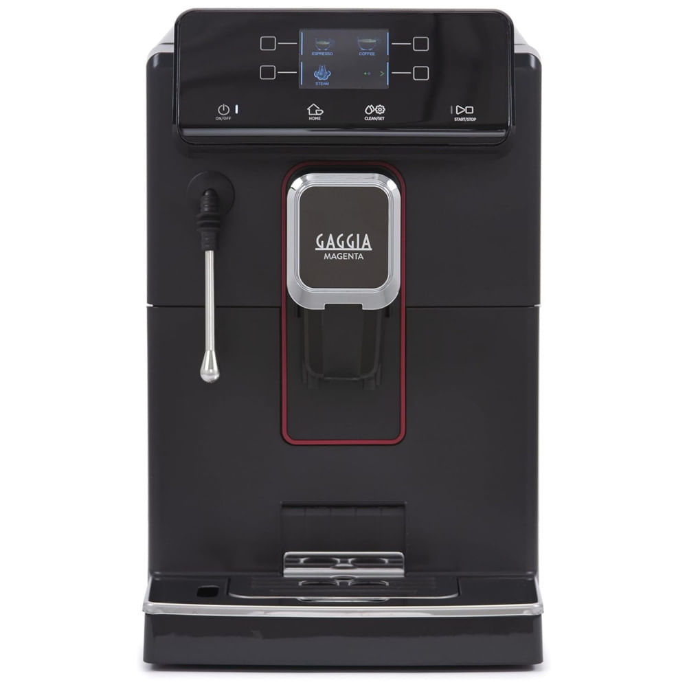 Máquina De Café Expresso 1,7l Super Automática Com Vaporizador De Leite E Tanque Removível, 110v 1400w, Gaggia Magenta Plus, Preta