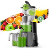 Centrifuga De Frutas De Mastigação Lenta Com Calha De Alimentação Dupla 8 Cm, Motor Silencioso E Alto Rendimento, 110v 250w, Celahapy 8823b, Cinza