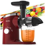 Centrifuga De Frutas Com 2 Velocidades, Fácil De Limpar, Inclui Livro De Receitas Em Inglês, 110v 150w, Aeitto, Vermelha