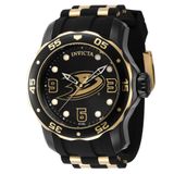 Relgio Masculino Invicta Nhl Anaheim Ducks - 48mm, Ouro E Preto. Modelo Zg-42316.