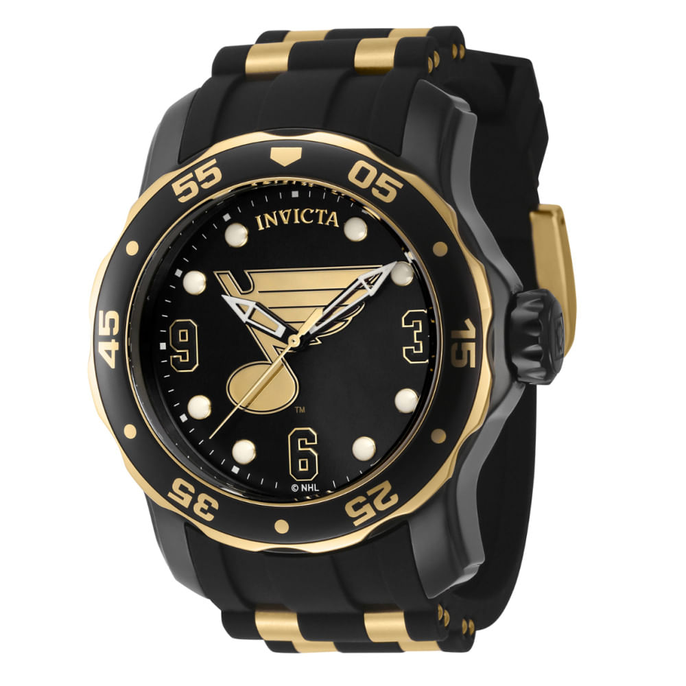 Relgio Masculino Invicta Nhl St. Ouro E Preto Zg-42313 - Estilo E Qualidade Em Um S Acessrio.