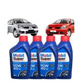 Kit Troca De Óleo Mobil Super 10w40 Semissintético 4 Litro