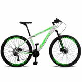 Bicicleta Aro 29 Cripto 27 Marchas Freio Hidráulico Trava-k7 - Branco-verde - 21&quot; Branco-verde