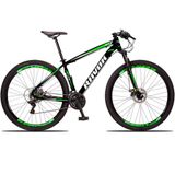 Bicicleta Bike Aro 29 Alumínio 24 Velocidades Shimano Suspensão Freio A Disco Verde 15&quot;
