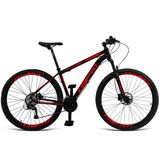 Bicicleta Aro 29 Cripto 24 Marchas Shimano Freios Hidraulico - Preto-vermelho - 17&quot; Preto-vermelho