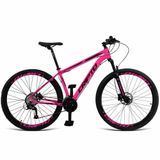 Bicicleta Aro 29 Cripto 27v Alivio Freio Hidraulico Trava K7 - Rosa-preto - 15&quot; Rosa-preto