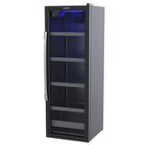 Visa Cooler Expositor Cervejeiro Porta Vidro 200l Blue Light Expvqbl 200 - Venax Preto Fosco 220v