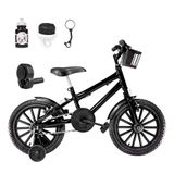 Bicicleta Infantil Aro 16 Nylon E Acelerador Preta