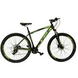 Bicicleta Aro 29 24v K7 Freio Hidráulico Preto/verde Tam 15