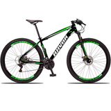 Bicicleta Bike Aro 29 Alumínio 21 Velocidades Shimano Suspensão Freio A Disco Cor: Verde Tam: 15&quot;