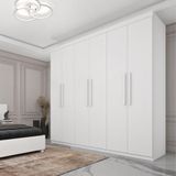 Guarda Roupa Casal Em Mdf 6 Portas 4 Gavetas Suecia Tcil Tcil Móveis Roupeiro Casal Suécia Branco