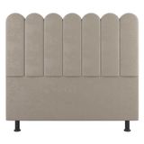 Cabeceira Cama Box Casal King Size Lana 195cm Suede Bege - Abmaza