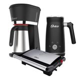 Kit Black Inox Oster - Cafeteira - Espumador De Leite - Mini Grill 220v
