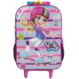 Mochila De Rodinhas Escolar Polly Pocket Feminina Infantil