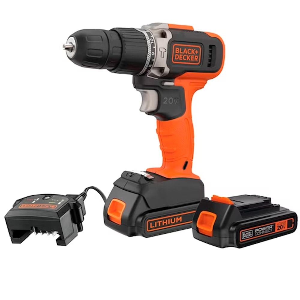 Parafusadeira/furadeira De Impacto 3/8“ À Bateria 20v Black &amp; Decker 220v Monofásico