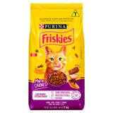 Ração Para Gatos Castrados Friskies Purina Adultos Sabor Mix De Carnes 3kg