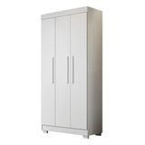 Guarda Roupa Solteiro 3 Portas 3 Gavetas Flórida 100% Mdf Branco