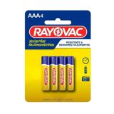 Pilha Zinco Aaa4 Rayovac Amarelinhas Cartela Com 04 Unidades [f108]