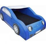 Cama Carro Beetle Boy Solteiro Estofada - Cor Azul Tamanho:solteiro