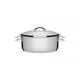 Caçarola Tramontina Solar Rasa em Aço Inox Fundo Triplo com Tampa e Alças 20 cm 2,9 L Tramontina