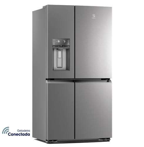 Refrigerador French Door Electrolux De 04 Portas Frost Free Com 585 Litros Flexispace Inox - Dq90x