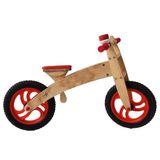 Bicicleta De Equilíbrio Sem Pedal De Madeira - Vermelho