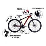 Bicicleta Aro 29 Ecos 24 Marchas Rodas K7 8v Cambio
