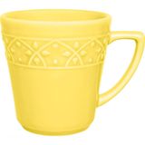 Kit 4 Canecas Amarelo Mendi Sicilia Oxford Cerâmica 360ml