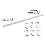 Barra De Parede Cozinha 6 Ganchos 80cm Com Kit Instalação