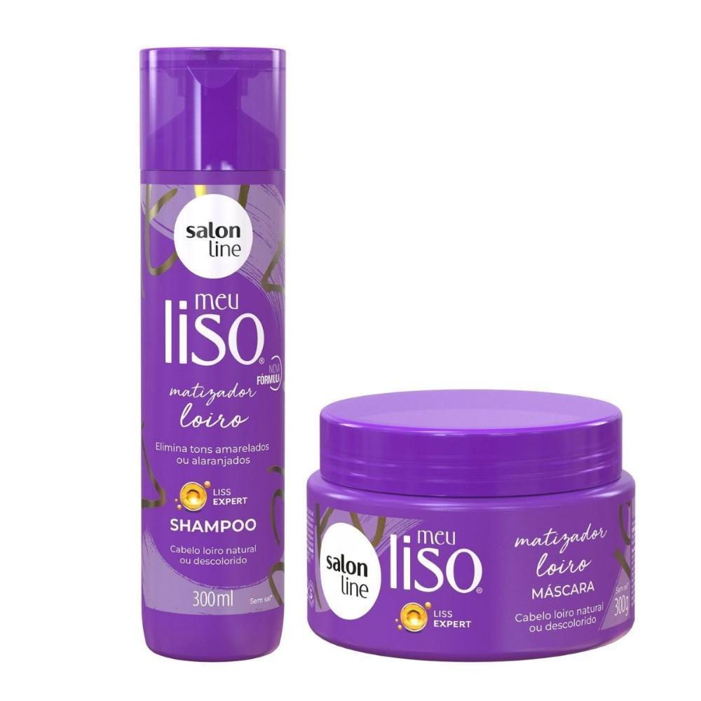 Shampoo + Máscara Salon Line Meu Liso Matizador Loiro