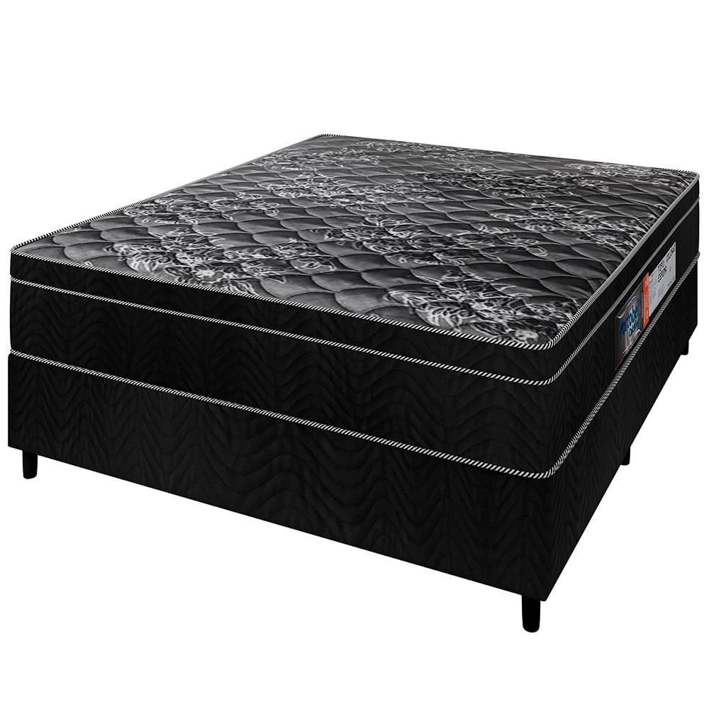 Cama Box Casal + Colchão Casal Diplomata Orthopedic Com Espuma D-45 65x138x188 Cm Portobel