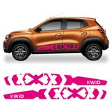 Faixa Kwid Zen Life 18 2019 2020 2021 2022 Adesivo Lateral Cor Rosa Cor Rosa