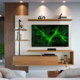 Painel Home Suspenso Tv 55 Polegadas Maragogi Off White Freijo Clb Off White Freijo