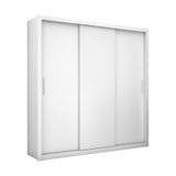 Guarda Roupa Roupeiro Clarice 3 Portas De Correr 4 Gavetas Carioca Branco