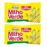 Bala Milho Verde Cremosa Pocket - 2 Pacotes Com 500gr