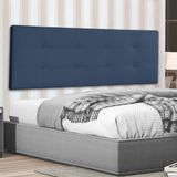 Cabeceira Painel Casal King 1,95m Berlim Suede Azul Marinho Dal Poz Estofados