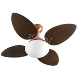 Ventilador De Teto Venti-delta Jet Cobre Com 4 Pás Marrom Linha Decoratica 220v